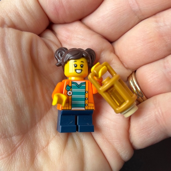 Lego Other - LEGO Minifigure with Orange Jacket and Yellow lantern